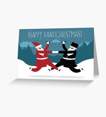 Hanuchristmas (with BG) Greeting Card