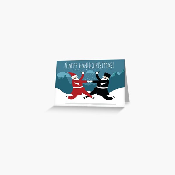 Hanuchristmas (with BG) Greeting Card