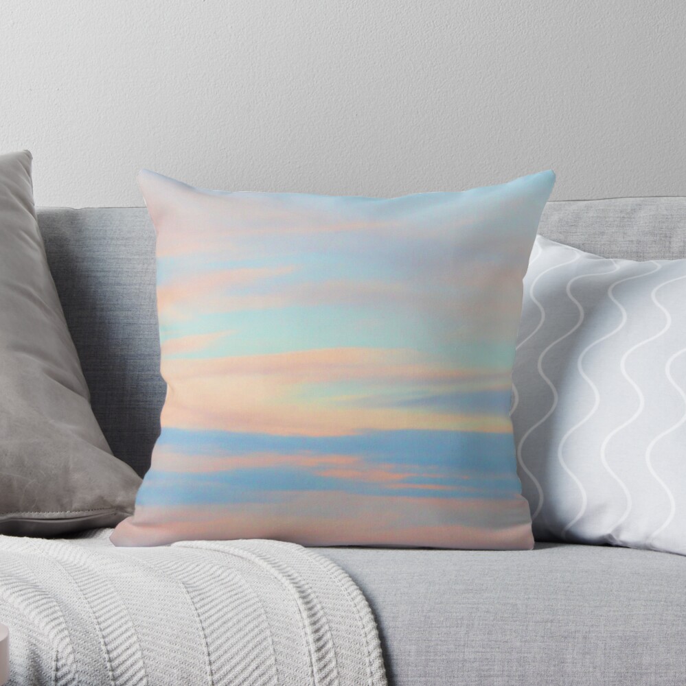Sunset on a frosty evening Throw Pillow