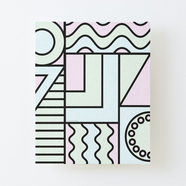 Geometric Pastels Canvas Mounted Print