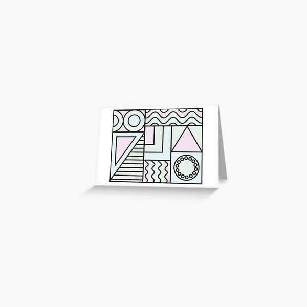 Geometric Pastels Greeting Card