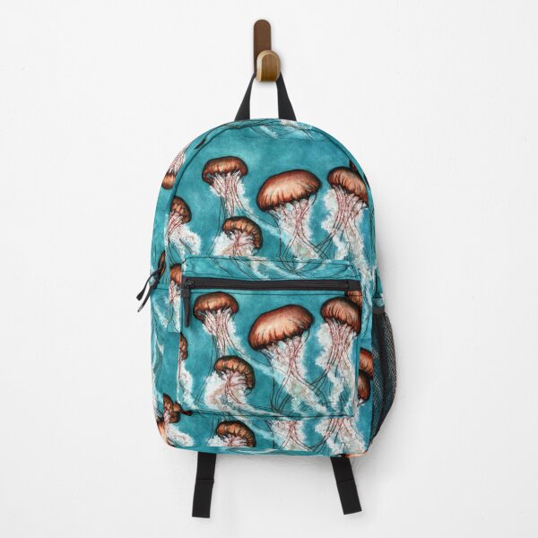 Item preview, Jellyfish Ascending - Aqua Ocean Blues designed and sold by JanineRileyArt.