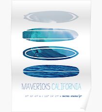 My Surfspots poster-2-Mavericks-California Poster