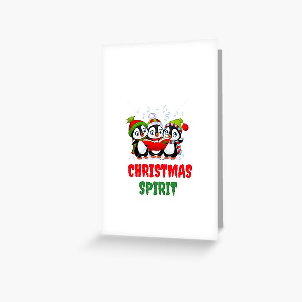 Christmas Spirit fun tee Greeting Card