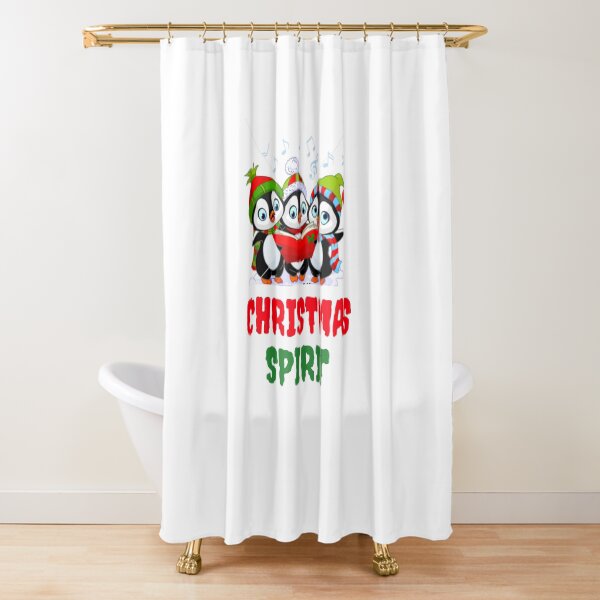 Christmas Spirit fun tee Shower Curtain