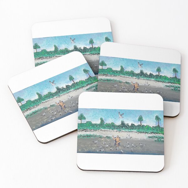 Item preview, "Beach Seagull Feeder Waves Hi" designed and sold by marksansouci.