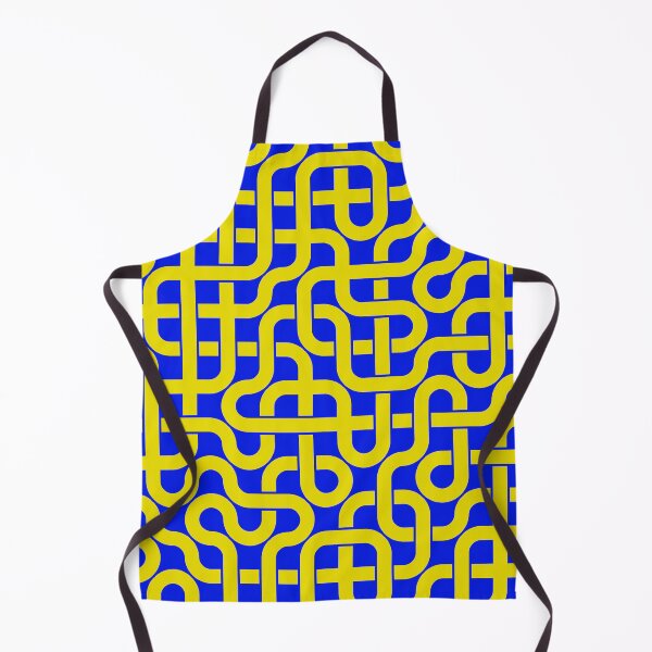 Aperçu de l'œuvre Labyrinthe Curvy Bleu Jaune créée et vendue par Sybille-Yates.