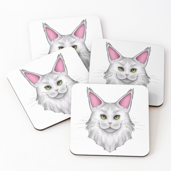 Item preview, White Mainecoon Cat designed and sold by Celiina.