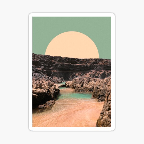 Sticker: Mid Century Beach | Redbubble