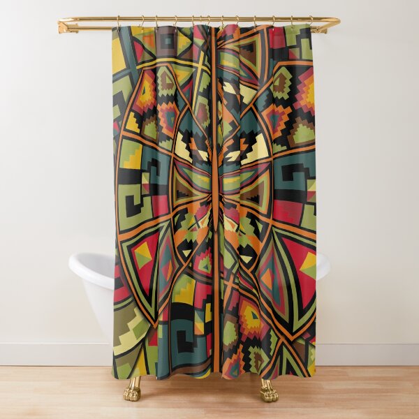 Beautiful African Themed African Men Black King Shower Curtain