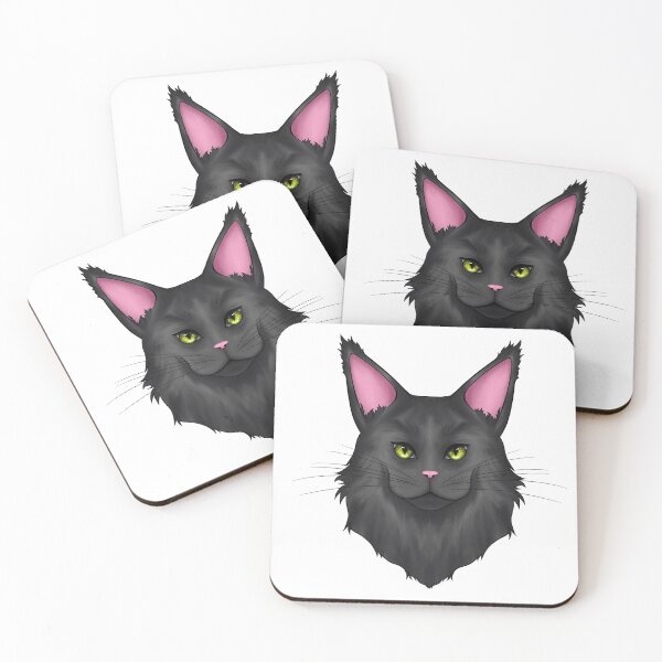 Item preview, Black Mainecoon Cat designed and sold by Celiina.