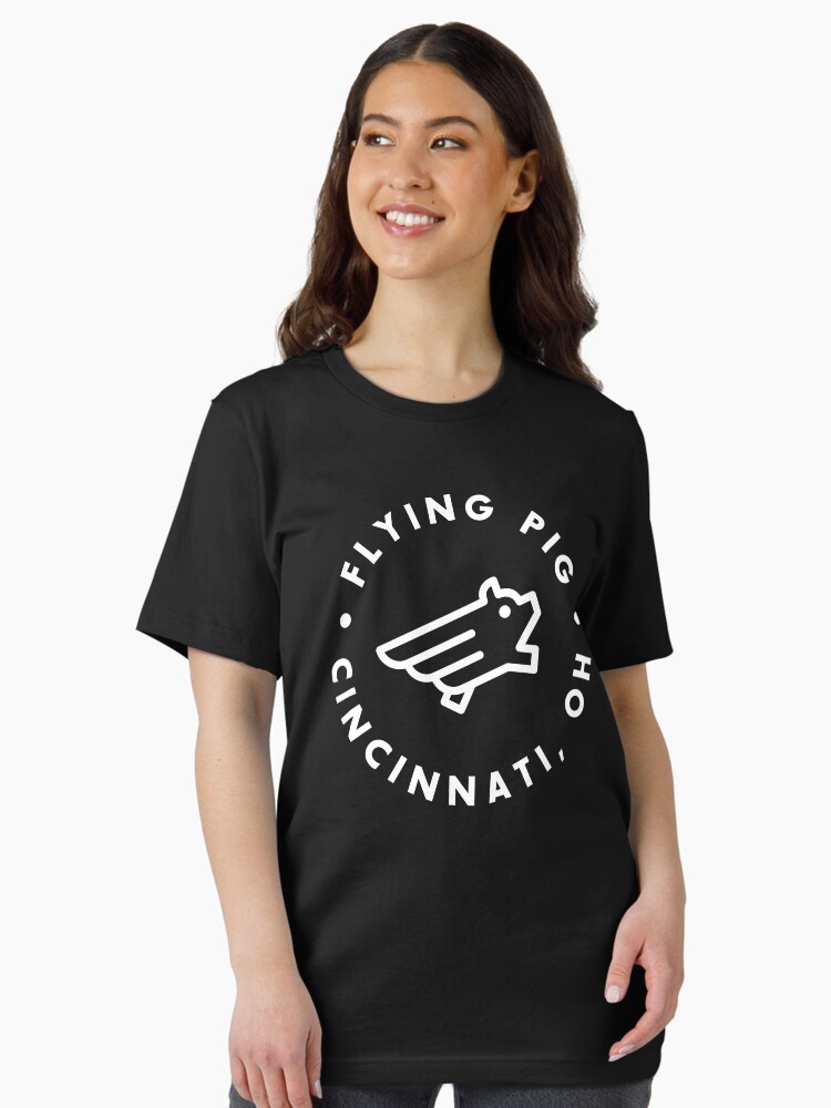 Thumbnail 1 of 7, Essential T-Shirt, Flying Pig Minimal Emblem designed and sold by Aeronautdesign.