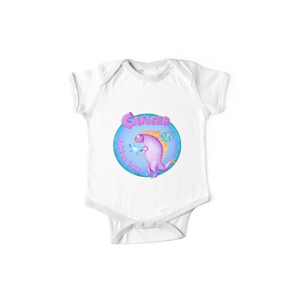 "Cancer astrology little monster by valxart.com" Baby One-Piece by