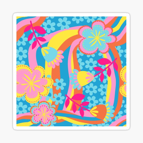 Flower Power Summer Sticker