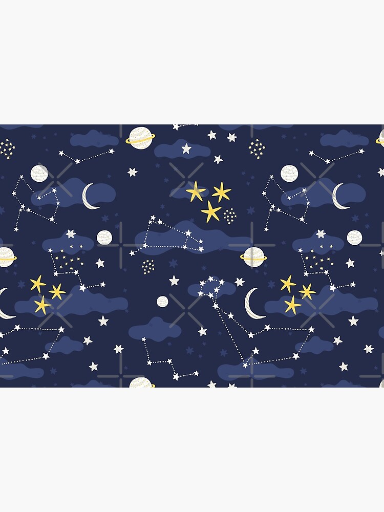 Galaxy - cosmos, moon and stars. Astronomy pattern. Cute cartoon universe design. by kostolom3000