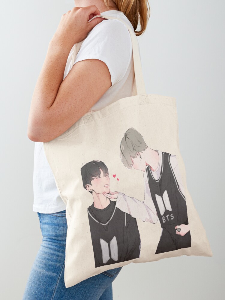 K-Pop BTS Jikook  Tote Bag by Irator