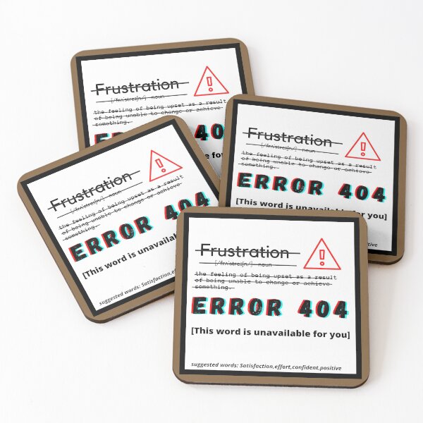 Item preview, Frustration in Dictionary, Error 404 designed and sold by The Athletic  Mindset.