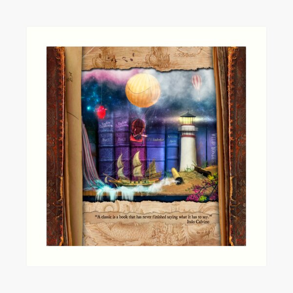 The Curious Library Calendar - February Art Print