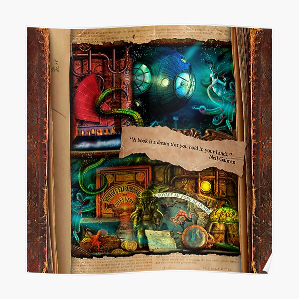 The Curious Library Calendar - July Poster