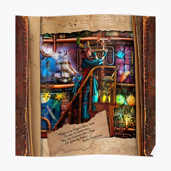 The Curious Library Calendar - August Poster