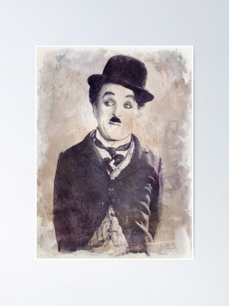 Vista alternativa de Póster Chaplin - Watercolor Vintage - D6