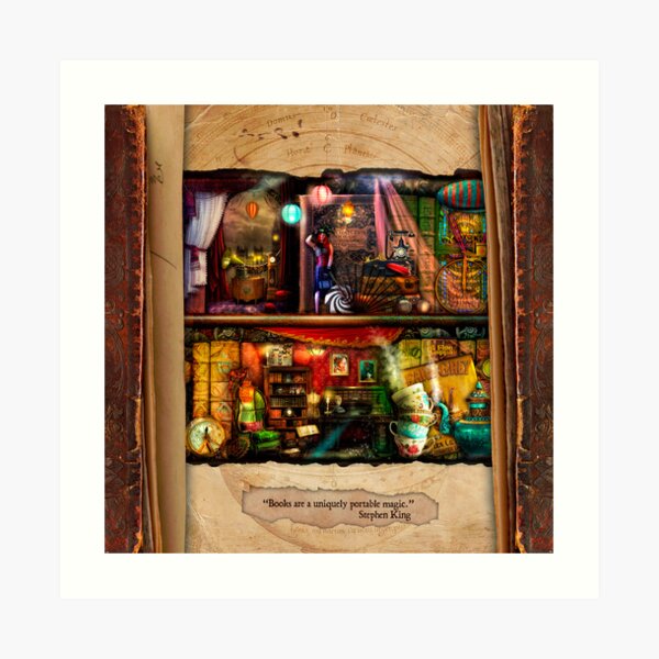 The Curious Library Calendar - September Art Print