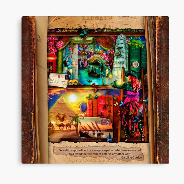 The Curious Library Calendar - November Canvas Print