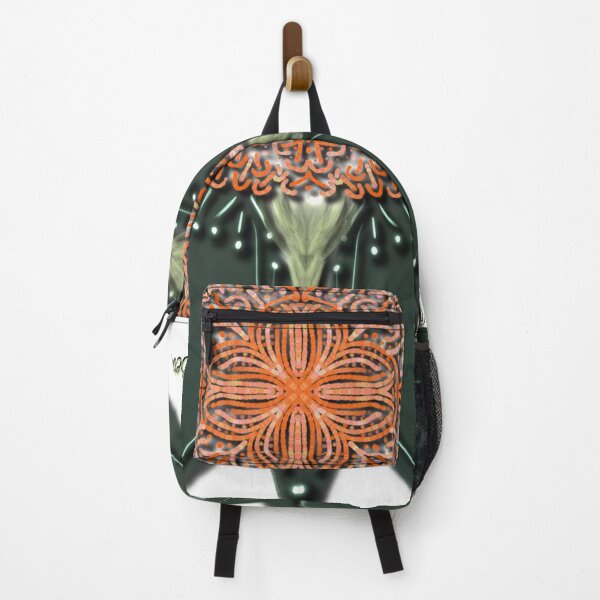Item preview, Masculine green dominate this orange flower designed and sold by busyBeanz.