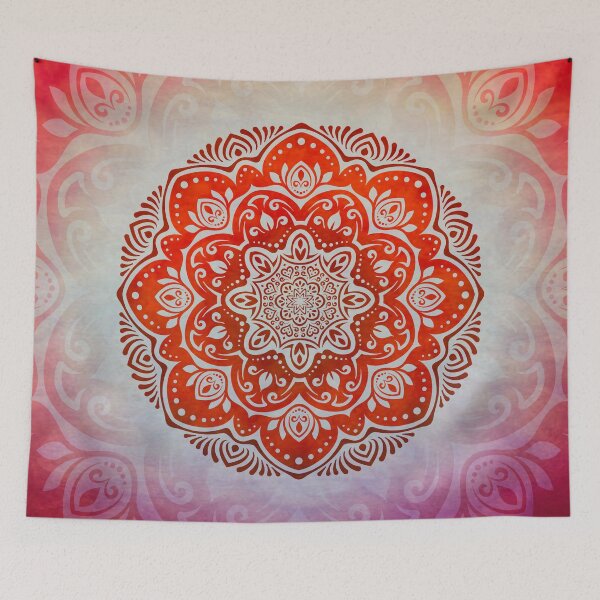 Item preview, Tapestry Mandala vivid red designed and sold by Marl Tapestry.