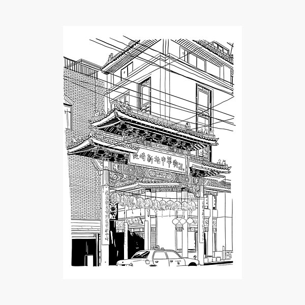 Nagasaki - China Town Photographic Print
