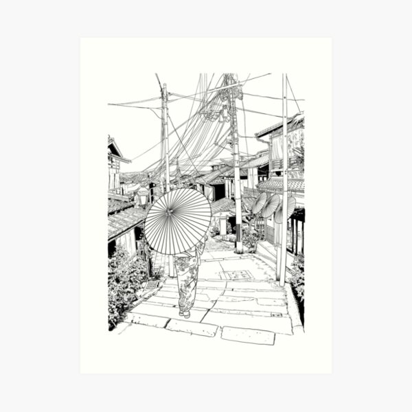 Kyoto - the old city Art Print