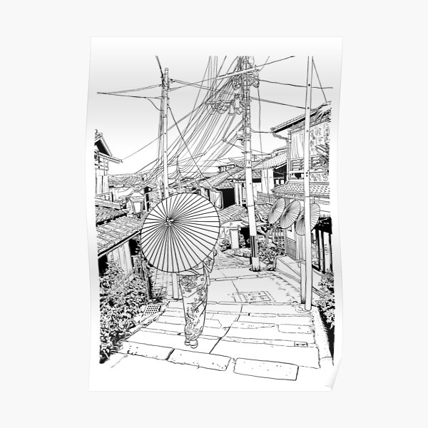 Kyoto - the old city Poster