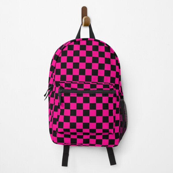 Punk Love Mandy - Red Plaid, Backpack with metal rings