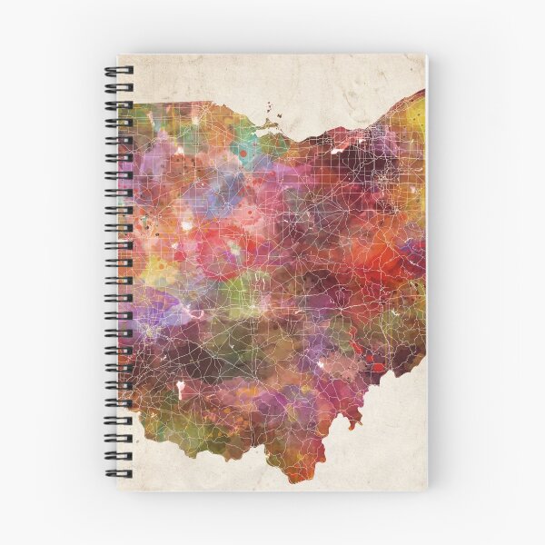 Item preview, mapa de ohio colores cálidos designed and sold by MapMapMaps.