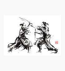 Lámina fotográfica Samurai espada bushido katana artes marciales budo sumi-e pintura original de la espada ilustraciones de pintura