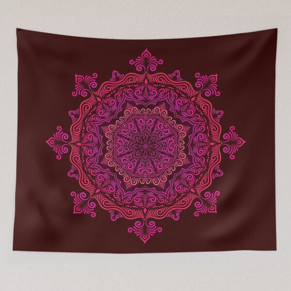 Item preview,  Mandala Tapestry bright red designed and sold by Marl Tapestry.