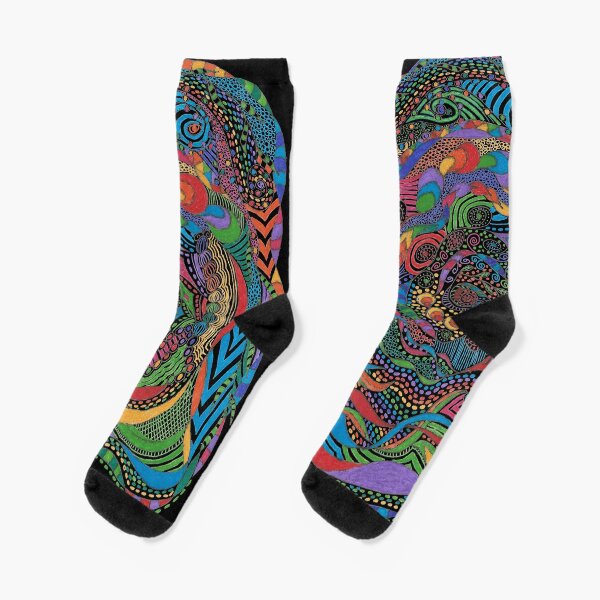 Contemporary Celtic Swirls Socks