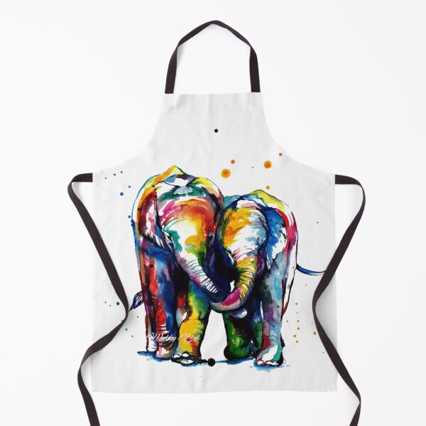 Item preview, Elephants in Rainbow Paints designed and sold by Designs By Creation.