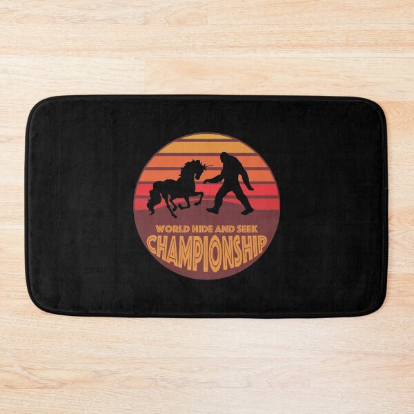 Item preview, Unicorn Bigfoot Sasquatch World Hide and Seek Championship designed and sold by NoveltyMerch.