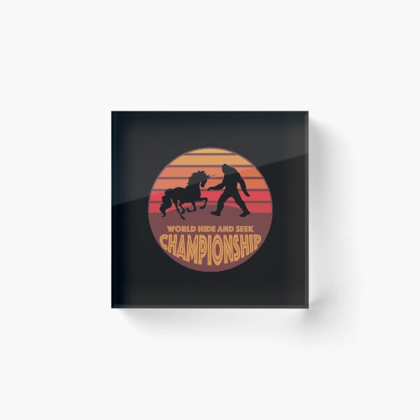 Item preview, Unicorn Bigfoot Sasquatch World Hide and Seek Championship designed and sold by NoveltyMerch.
