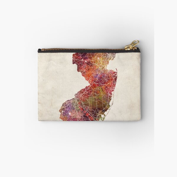Item preview, new jersey map warm colors designed and sold by MapMapMaps.