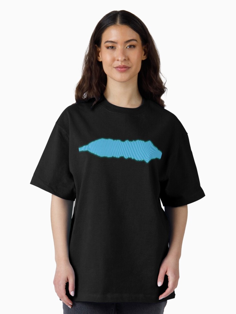 Thumbnail 2 of 7, Oversized T-Shirt, Isle of Skye Cuillin Ridge Waveform designed and sold by TheRandomFactor.