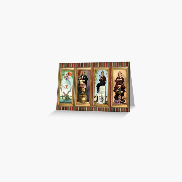 Stretching Room Portraits Greeting Card