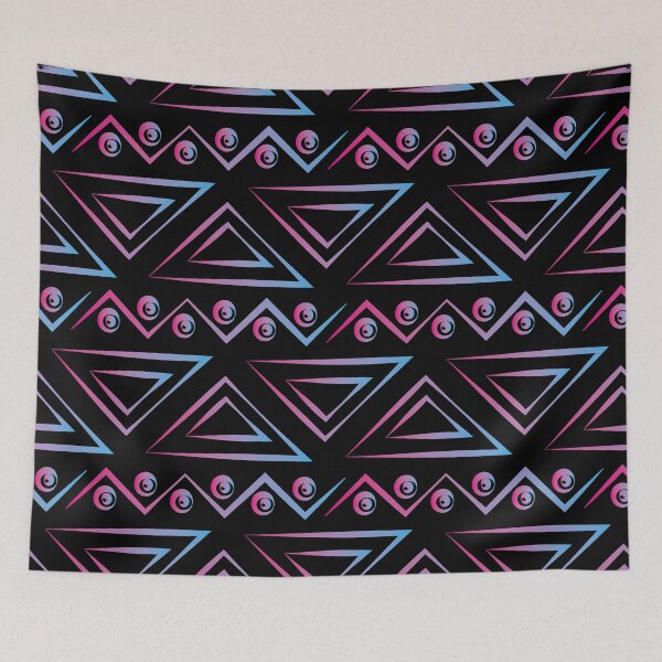 Item preview, Purple and Teal Vintage Triangle and Circle Pattern designed and sold by Jake Purcell.