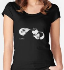 Django Reinhardt Gypsy Jazz Guitarist Smoke Guitar T-Shirt Women's Fitted Scoop T-Shirt