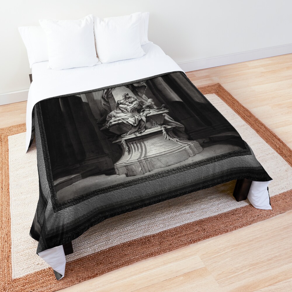 Monument to Mignard by François Boucher Fine Art Old Masters Reproduction Decorative Art Print Comforter