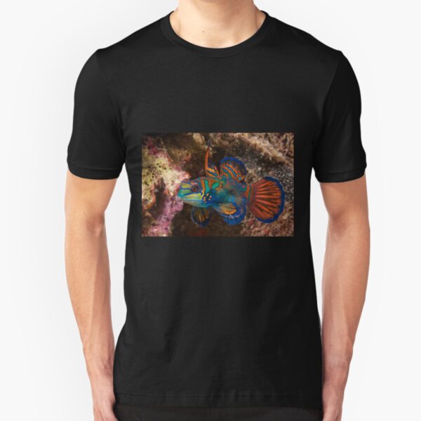 Mandarin Fish, Wakatobi National Park, Indonesia Slim Fit T-Shirt