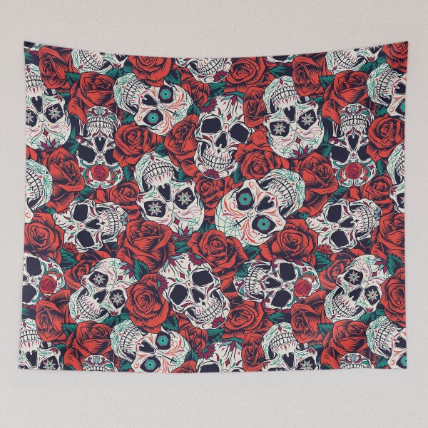 Item preview,  Red Rose Skull Masks Funny Goth Halloween Cool Masks designed and sold by damelinen.