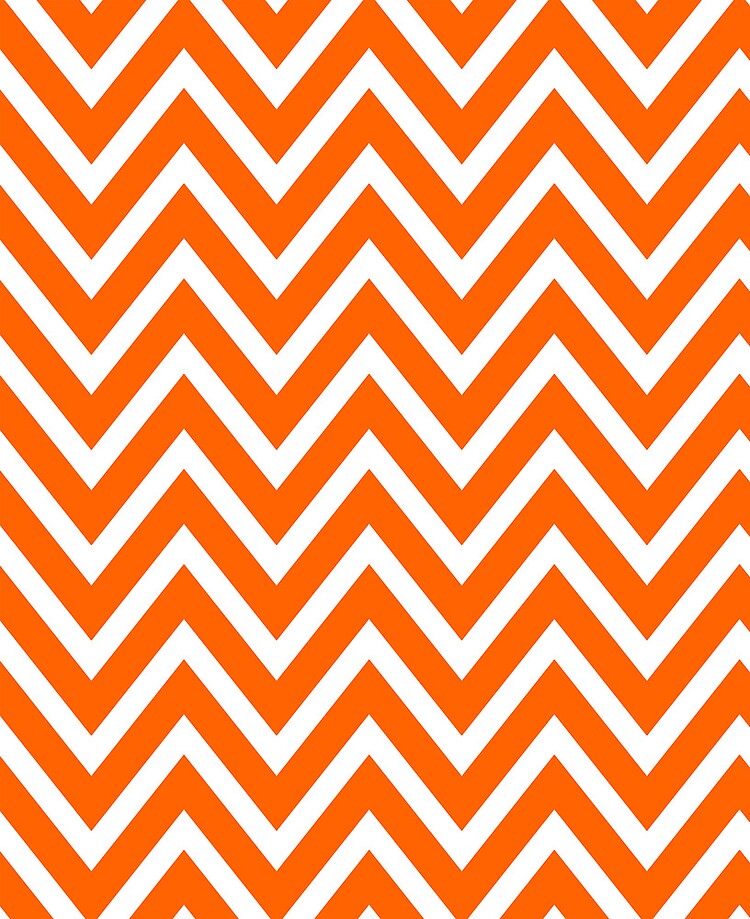 Chevrons, Zigzag Background Orange, White
