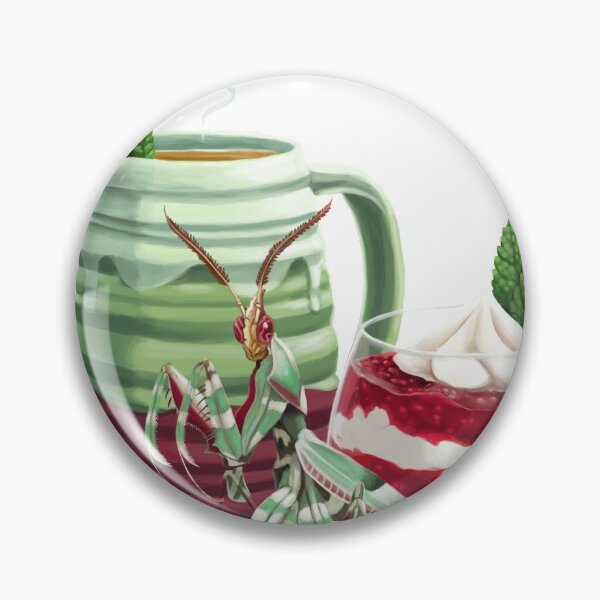 Item preview, Mint Tea, Raspberry Parfait, and a Devil's Flower Mantis designed and sold by Burning Bee Illustration.